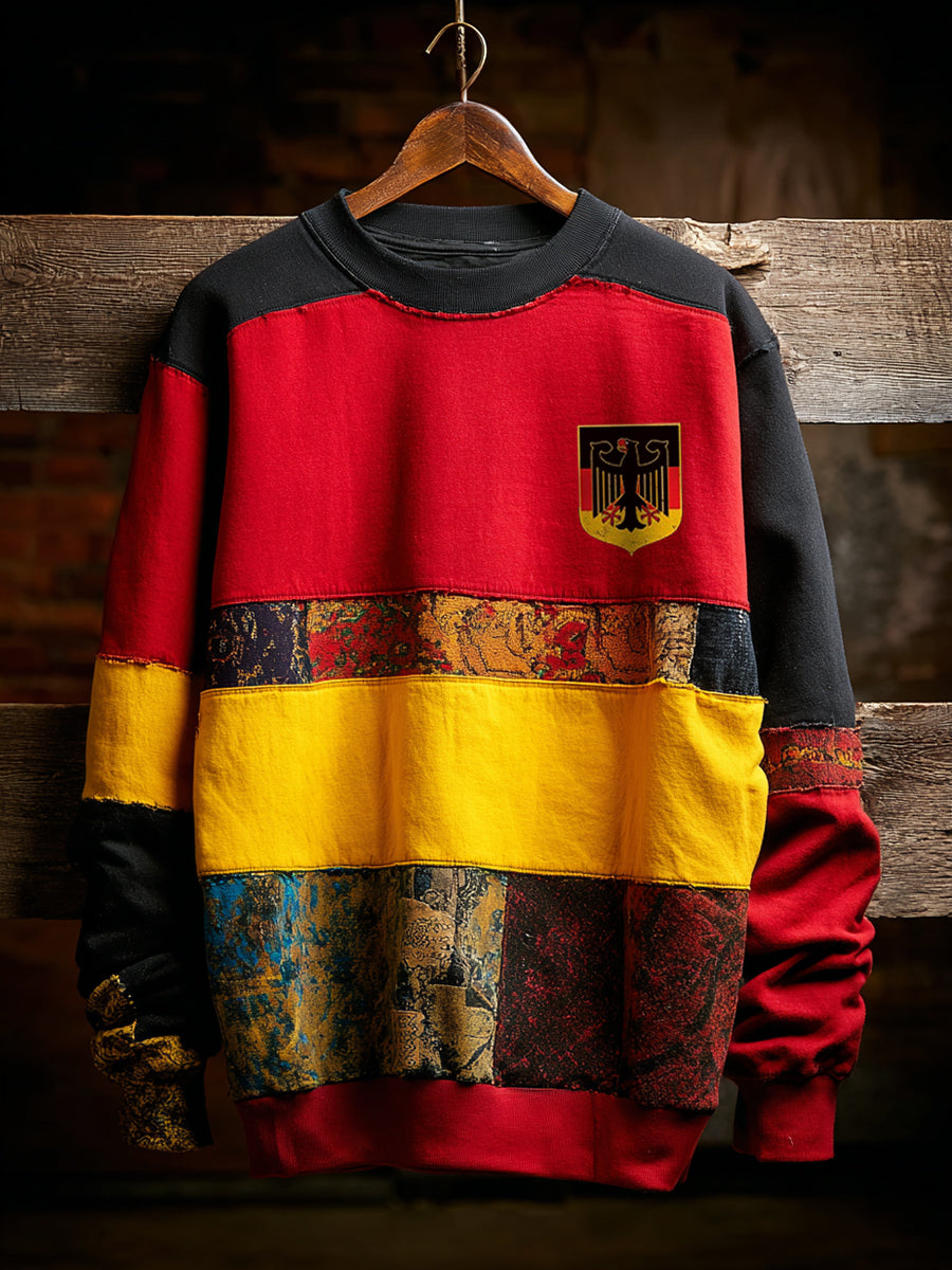 Men's Deutschland Art Print Crew Neck Sweatshirt