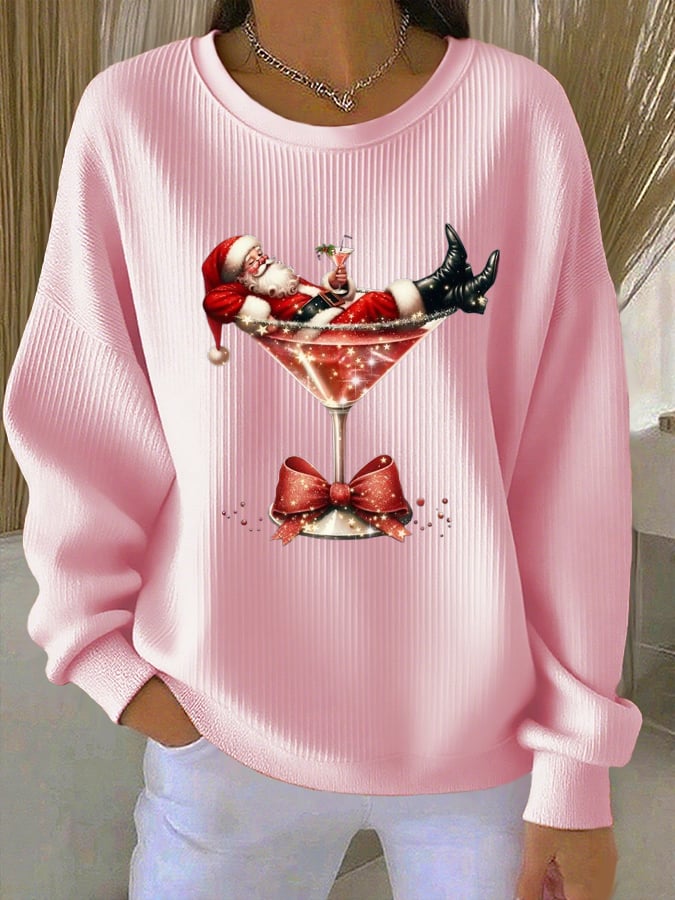 Women's Santa Claus Printed Tops
