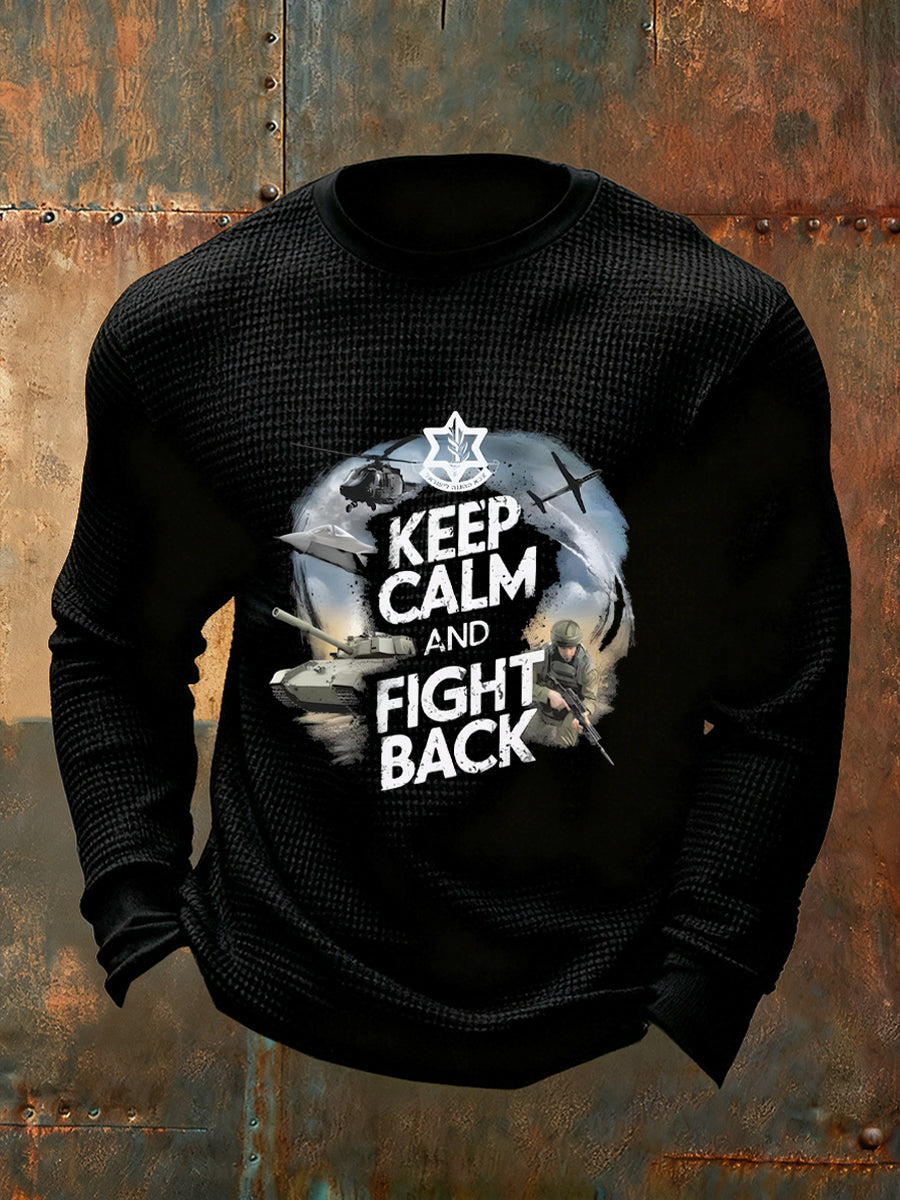 Men's Vintage Fashion Casual Loose Fit Crew Neck Long Sleeve