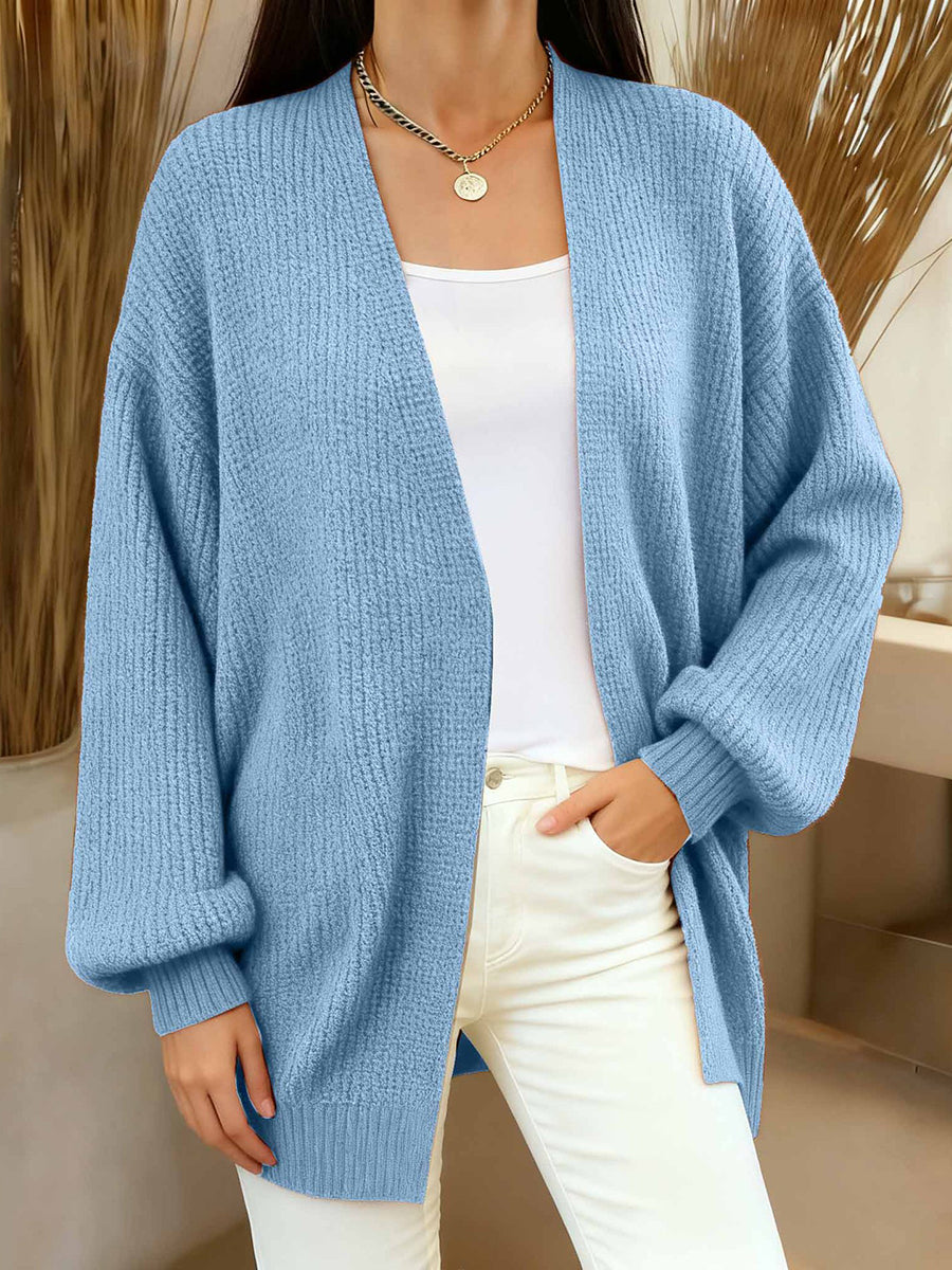 Women's Simple Solid Color Cozy Knit Cardigan