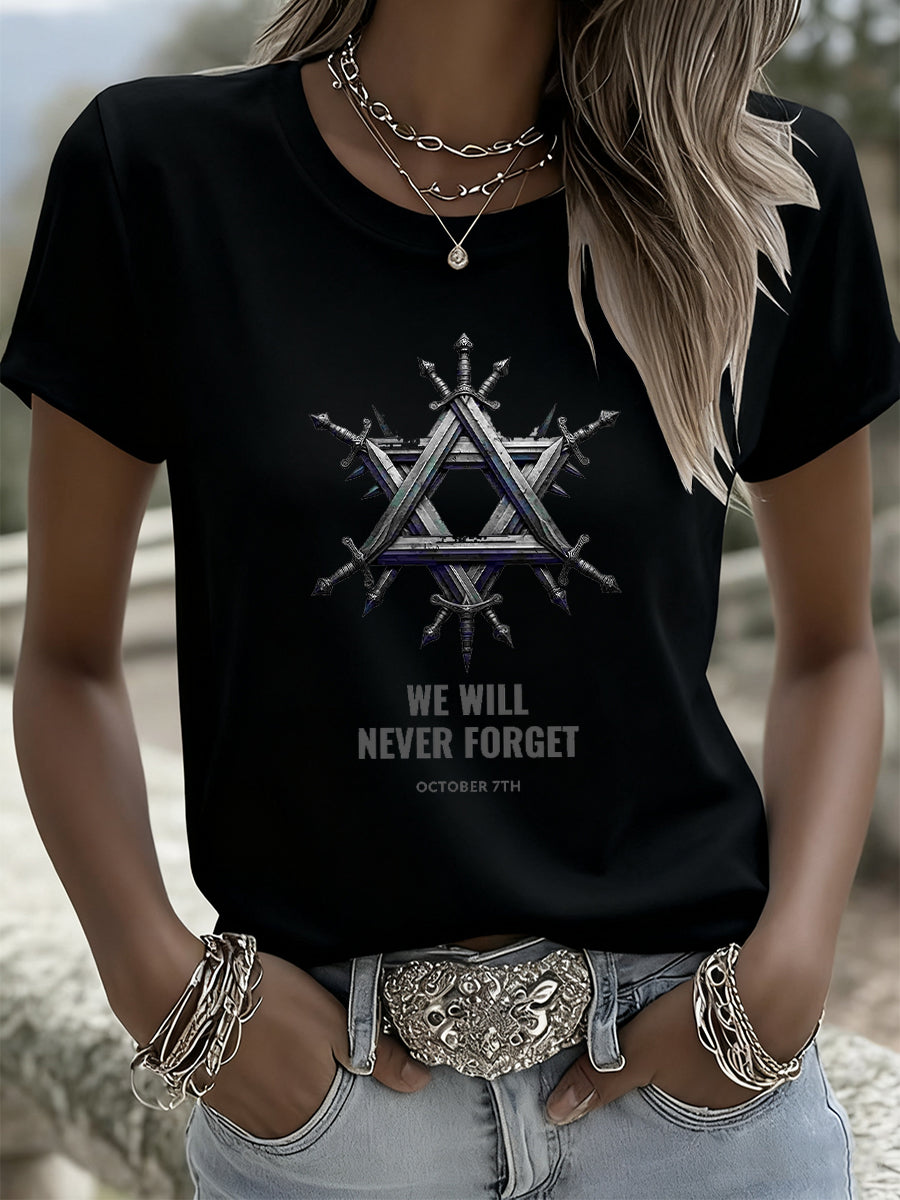 Women's Art Print Casual Short Sleeve