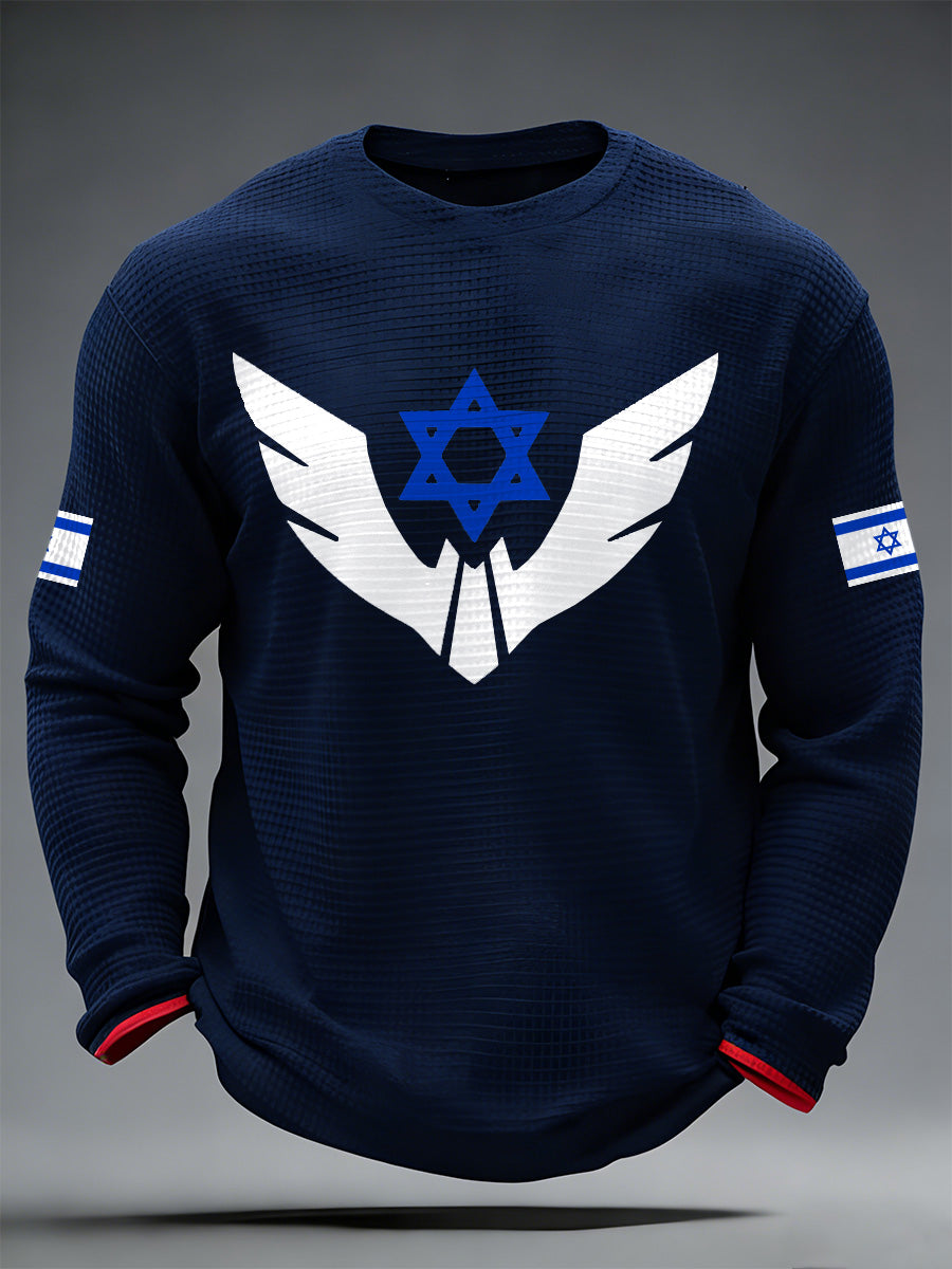 Men's Israeli Print Long-Sleeve T-Shirt
