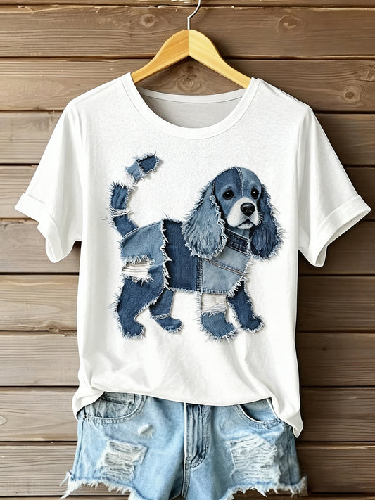 Women's Art Animal Print Comfort Short Sleeve T-Shirt