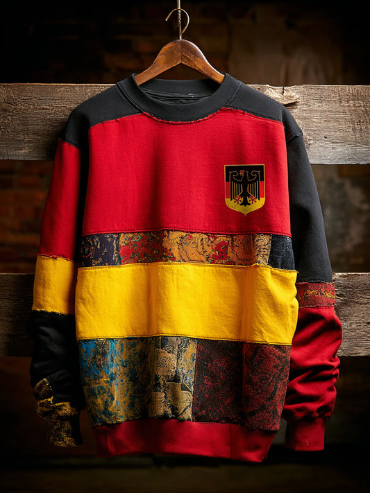 Men's Deutschland Art Print Crew Neck Sweatshirt