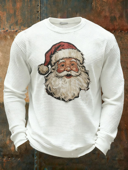 Men's Santa Claus printed casual top