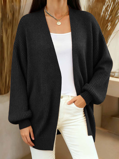 Women's Simple Solid Color Cozy Knit Cardigan