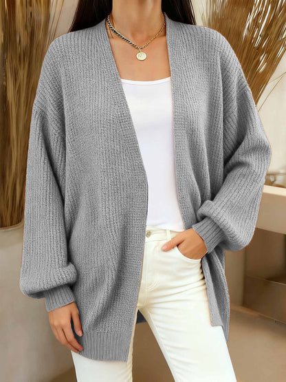 Women's Simple Solid Color Cozy Knit Cardigan