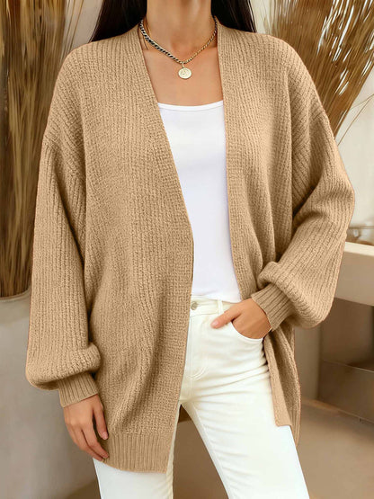 Women's Simple Solid Color Cozy Knit Cardigan