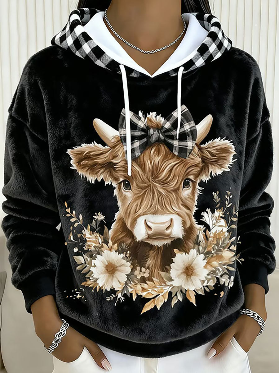 Women's Highland Cow Art Print Casual Top