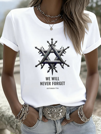 Women's Art Print Casual Short Sleeve