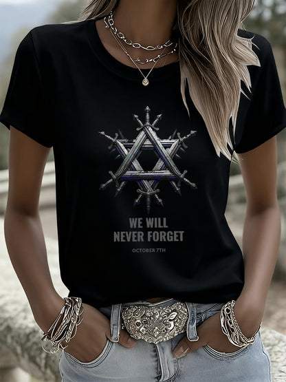 Women's Art Print Casual Short Sleeve