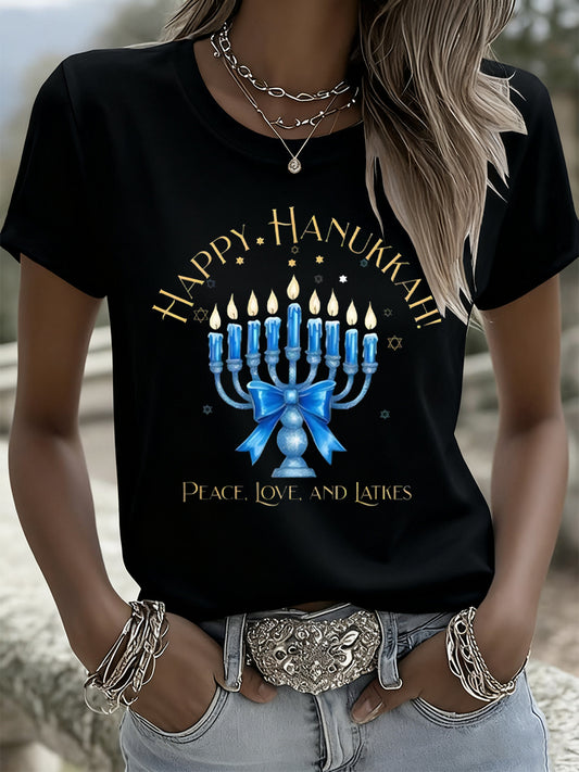 Women's Art Print Casual Short Sleeve