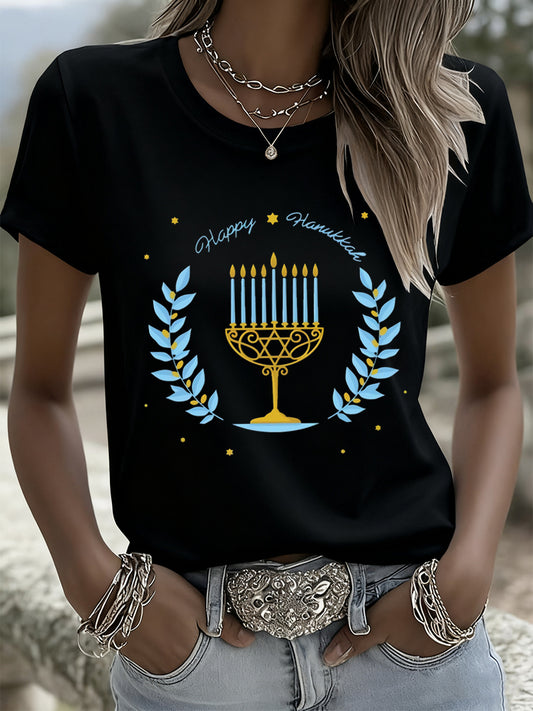 Women's Art Print Casual Short Sleeve