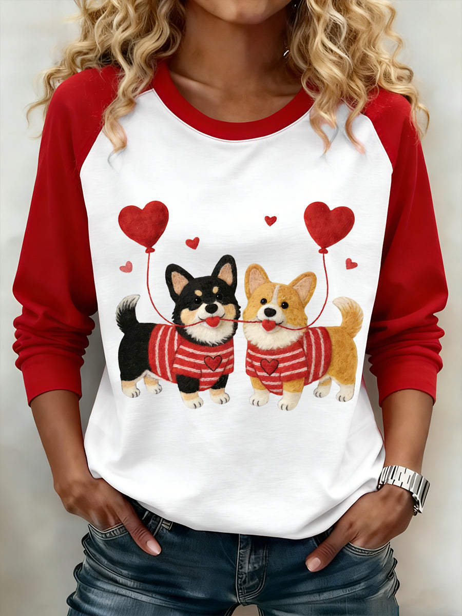 Women's Valentine's Day Puppy Sweatshirt