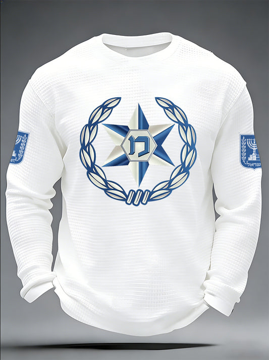 Men's Israeli Print Long-Sleeve T-Shirt