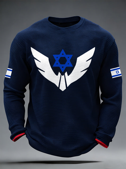 Men's Israeli Print Long-Sleeve T-Shirt