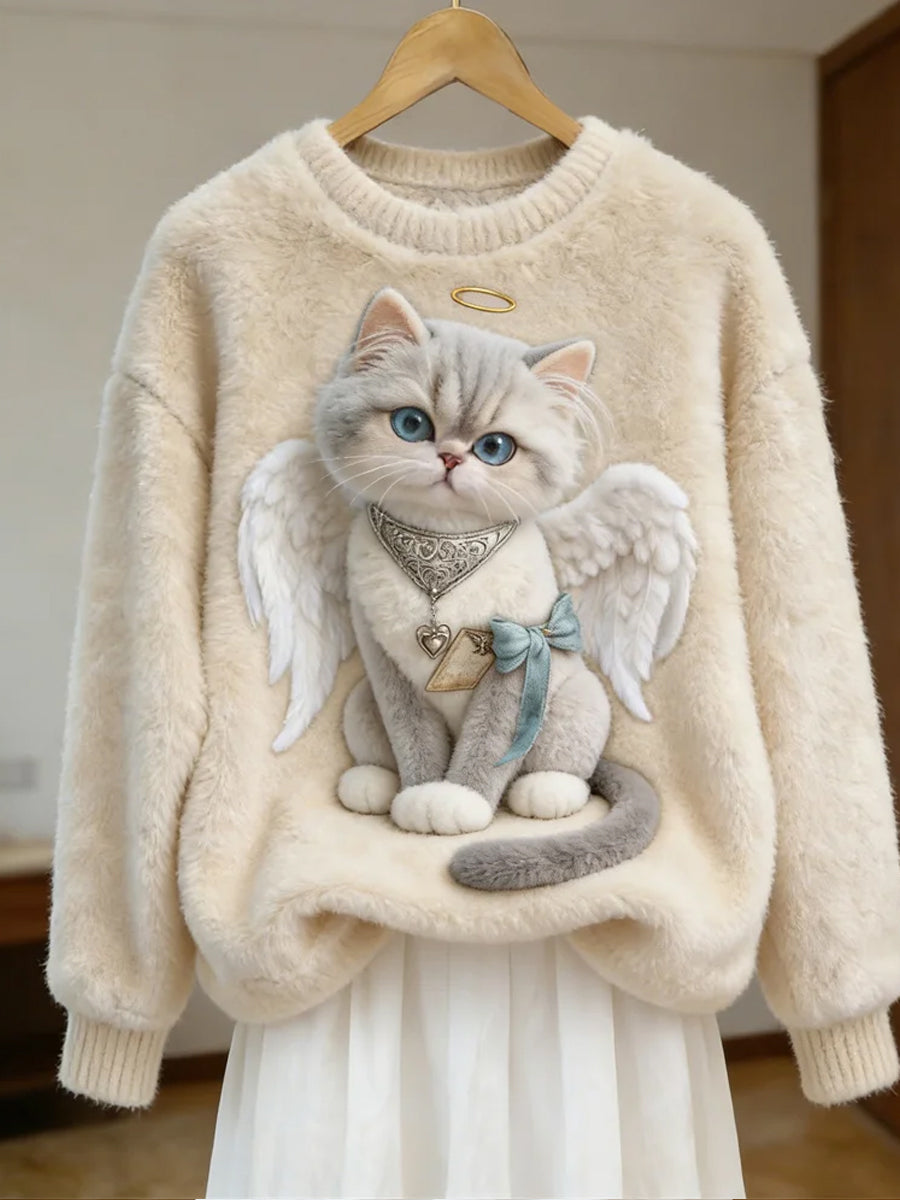 Women's Retro Animal Art Print Comfortable Flannel Top