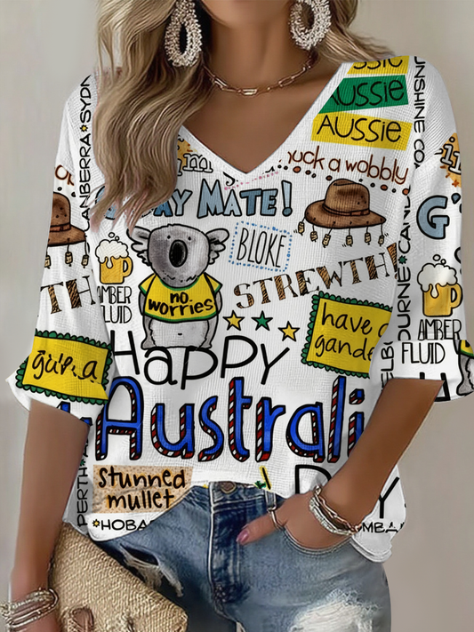 Women's Australia Day Waffle T-shirt