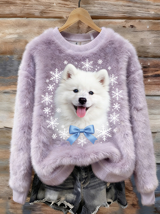 Women's Retro Animal Art Print Comfortable Flannel Top