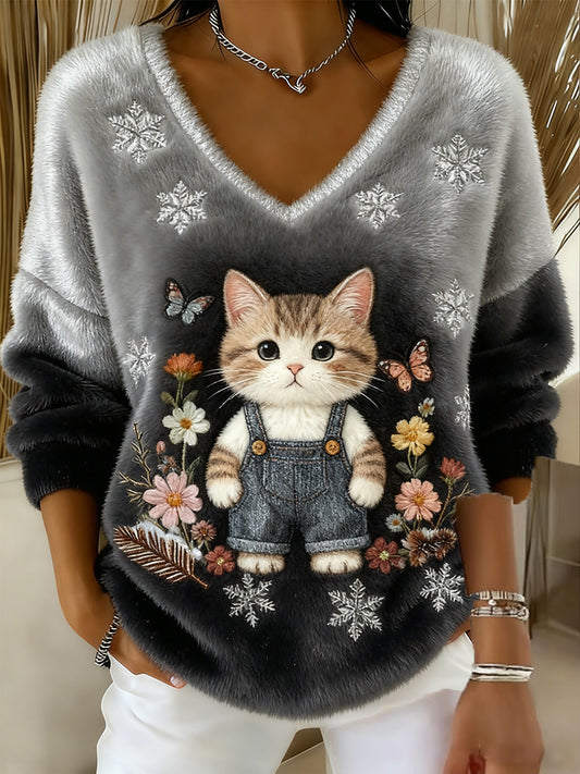 Women's Vintage Animal Print Casual And Comfortable Flannel Top