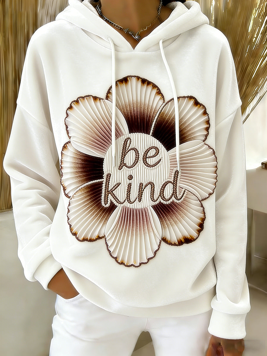 Women's Cute Animal Print Casual Flannel Hoodie