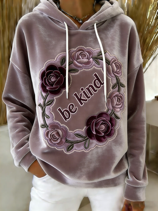 Women's Cute Animal Print Casual Flannel Hoodie