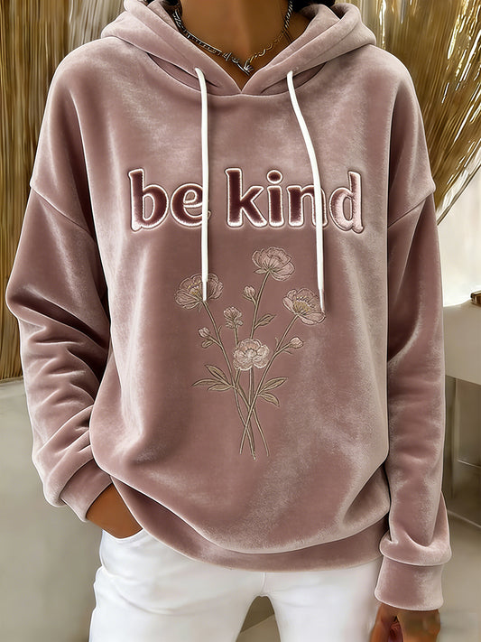 Women's Cute Animal Print Casual Flannel Hoodie